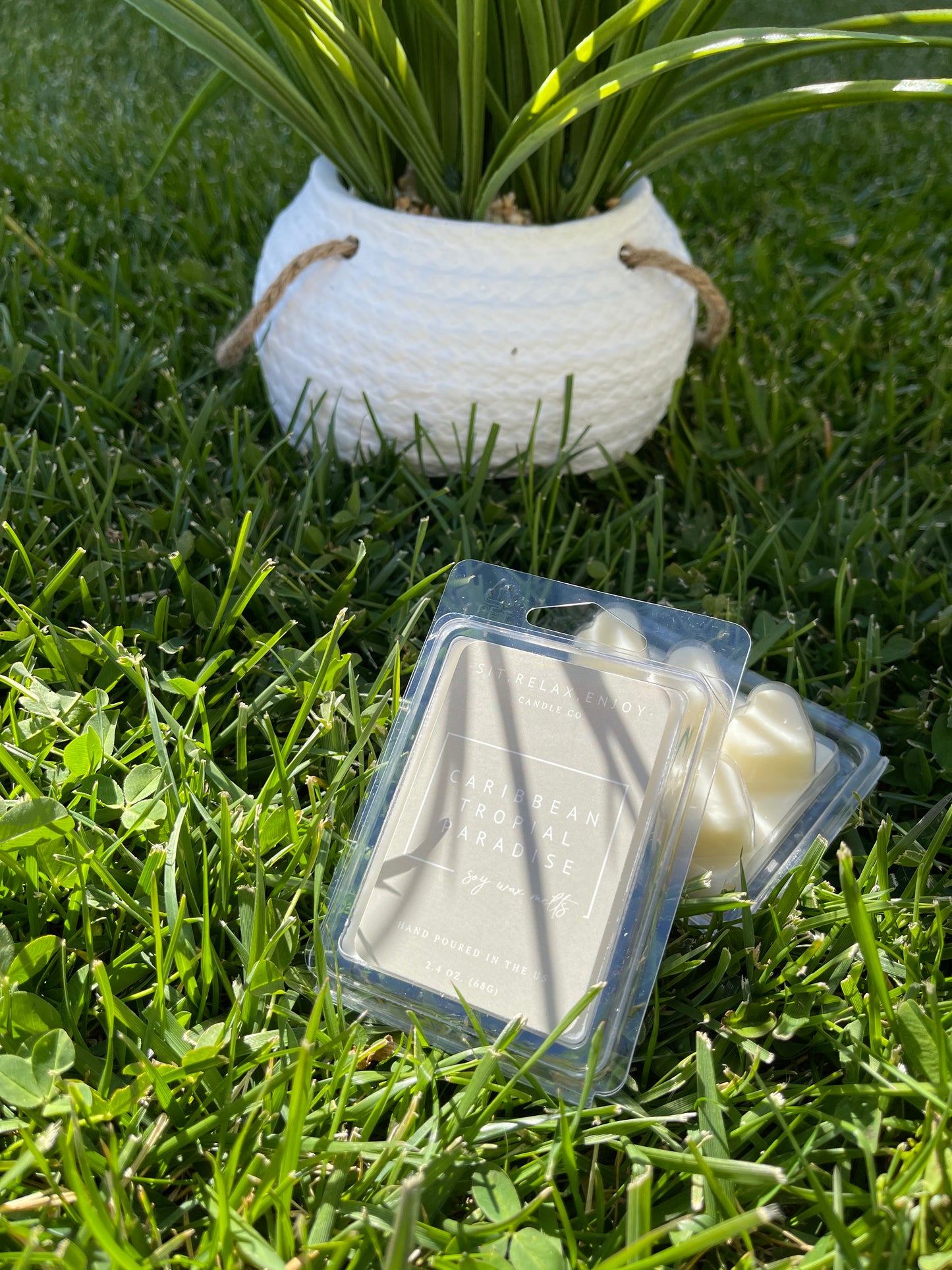 CARIBBEAN TROPICAL PARADISE - HEART SHAPED SOY WAX MELT